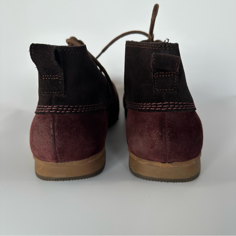 Sorel Greely Men 13 Boots Brown Burgundy Chukka Ankle Suede Lace Up - Picture 5 of 11
